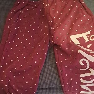 Pink Dolphin Kids Maroon Pajama Bottoms